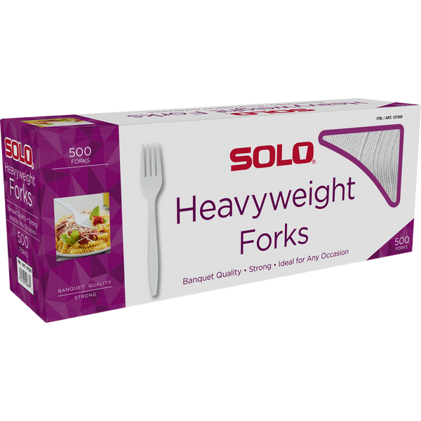 Plastic Fork, Heavyweight, White, 500 ct