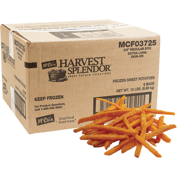 Harvest Splendor 3/8" Sweet Potato Fries, 2.5 lbs, 6 ct