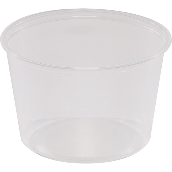 Plastic Deli Container, 16 oz, Clear, 500 ct