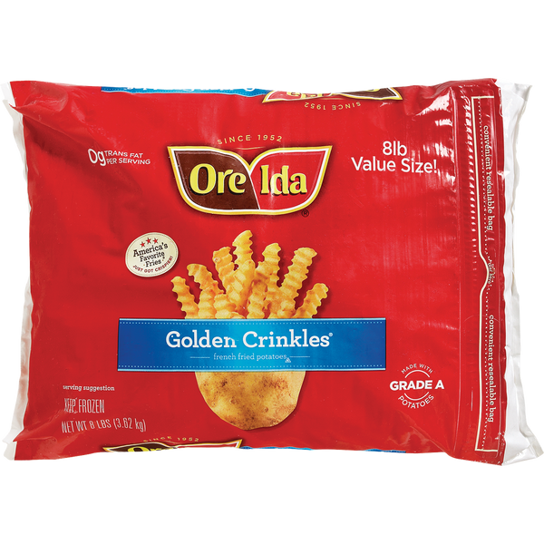 Golden Crinkles French Fries, 8 lbs