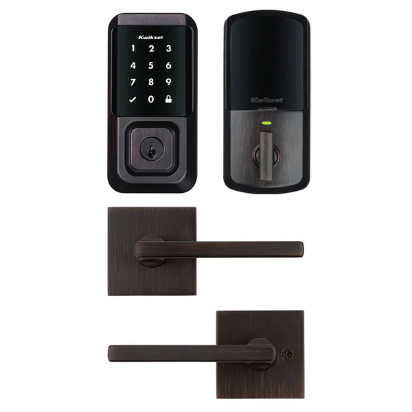 Kwikset Halo Touchscreen Wi-Fi Smart Lock with Halifax Lever