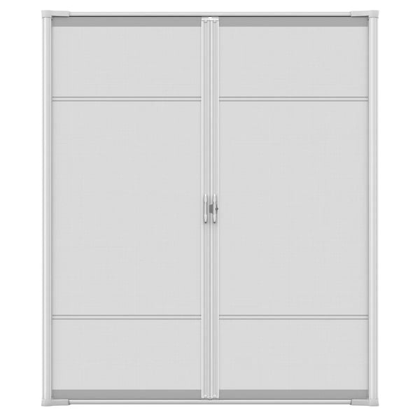 Cool Retractable Screen Door for Double Door Opening