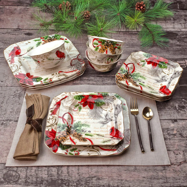 Holiday Wishes 12-Piece Dinnerware