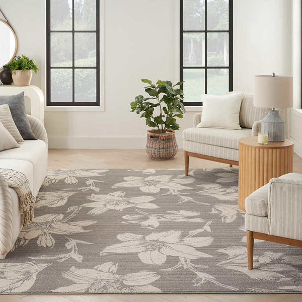 Reclaimed Rug Collection, Bloom, Gray Ivory