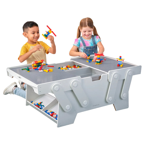 Building Bricks Play N Store Mega Table with 210 Bricks