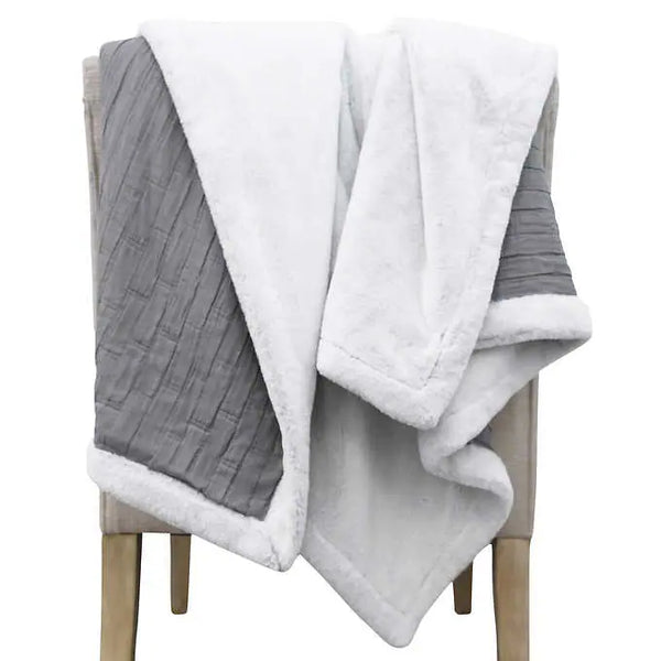 Allied Home Matelassé Faux Fur Throw