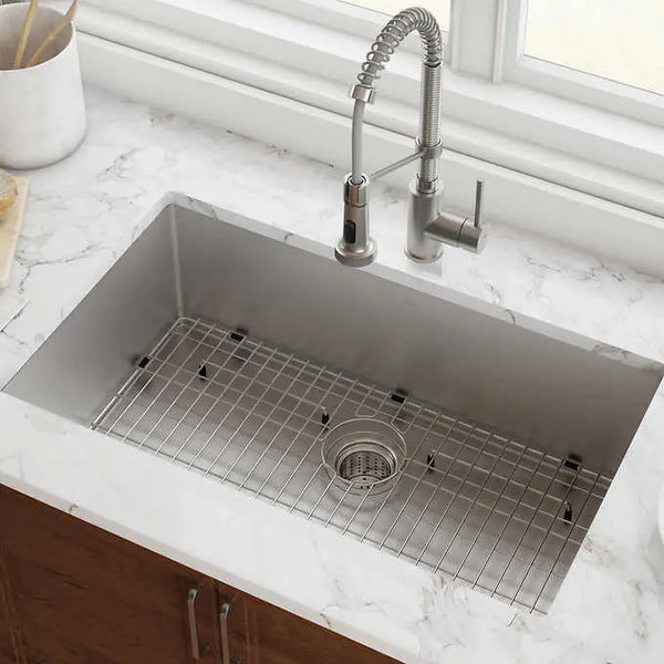 KRAUS Undermount Single Bowl Stainless Steel Kitchen Sink