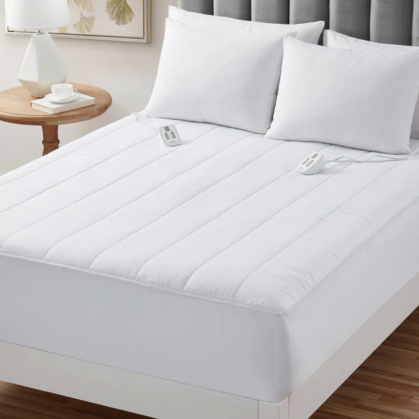 Quilted-Comfort Cotton Heated Mattress Pad