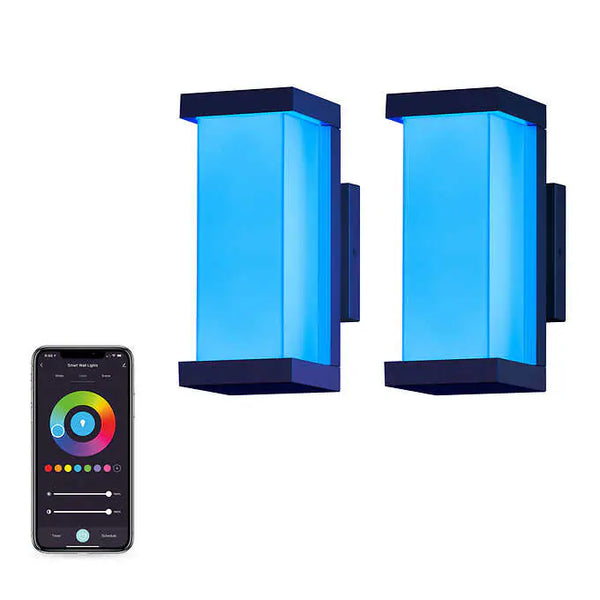 Atomi Smart WiFi Color Wall Sconce, 2-pack