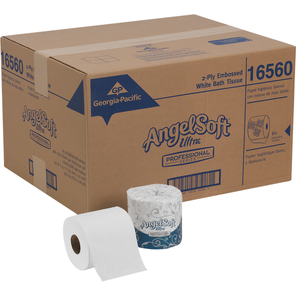 Ultra Professional Series Bath Tissue, Standard Roll, 2-Ply, 4.5" x 4", 400 Sheets, 60 ct