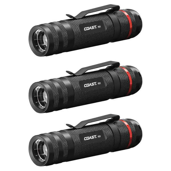 Coast PX1 LED Flashlight, 3-pack