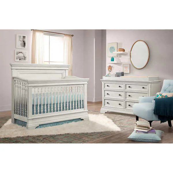 Imagio Baby Ashley 2-piece Crib Set, Brushed White