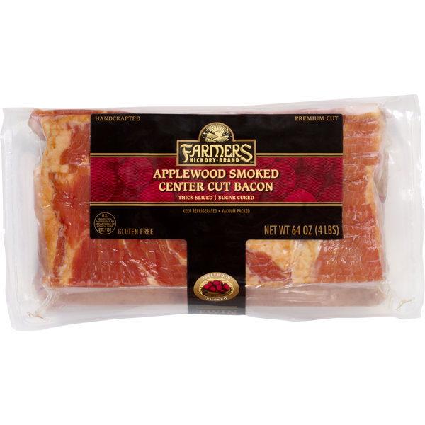 Thick Cut Bacon, Applewood Smoked, Sliced, 32 oz, 2 ct