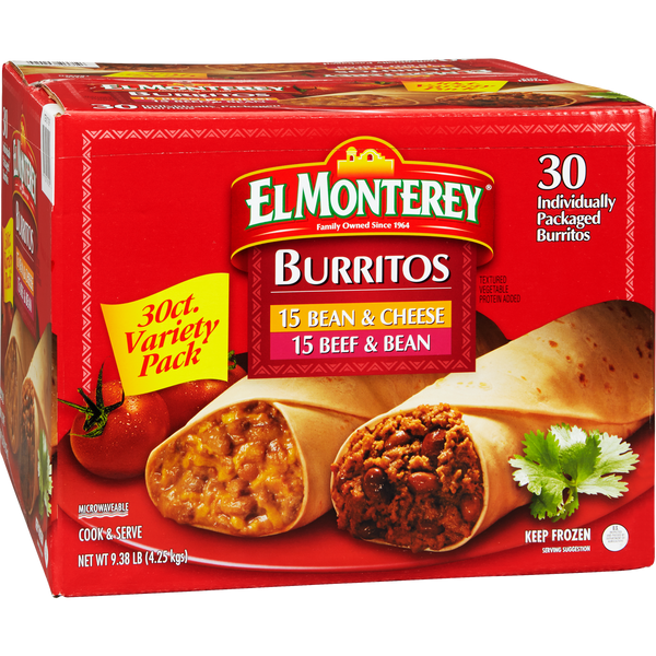 El Monterey Burritos, Variety, 30 ct