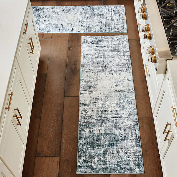 Wyatt & Ash Washable 2-pack Runner and Accent Rug, Jayden Gray