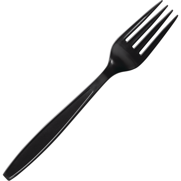 Plastic Fork, Heavyweight, Black, 1000 ct