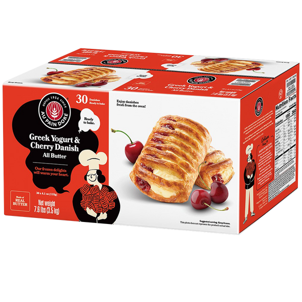 Greek Yogurt and Cherry Danish, 3.5 oz, 30 ct