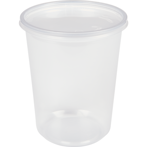 Plastic Deli Container, 32 oz, Clear, 500 ct