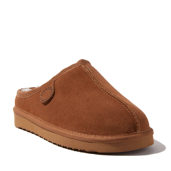 Fireside By Dearfoams Women's Greta Genuine Shearling Clog Slipper