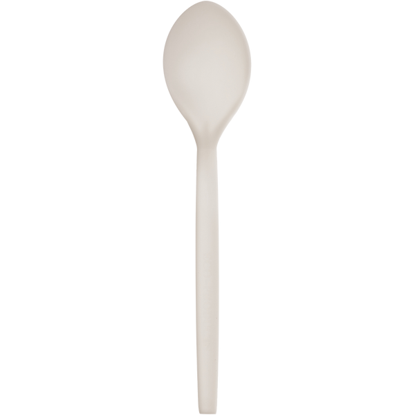 EcoSense Plant Starch Spoon, Cream, 100 ct