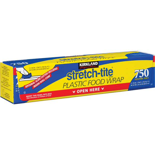 Stretch-Tite Plastic Food Wrap, 11-7/8"L x 750'W, 2 ct