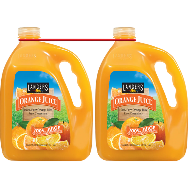 100% Orange Juice, 1 Gallon, 2 ct