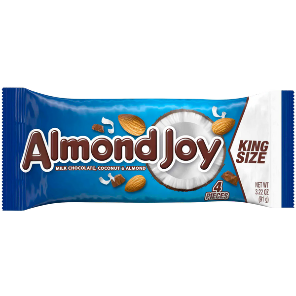 Almond Joy, King Size, 3.22 oz, 18 ct