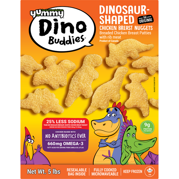 Dinosaur-Shaped Chicken Breast Nuggets, 5 lbs