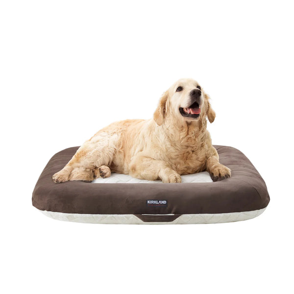 Square Plush Tufted Napper Pet Bed, Brown