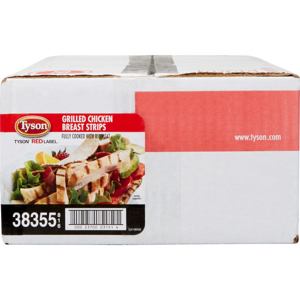 Red Label Grilled Chicken Breast Strips with Rib Meat, 10 lbs