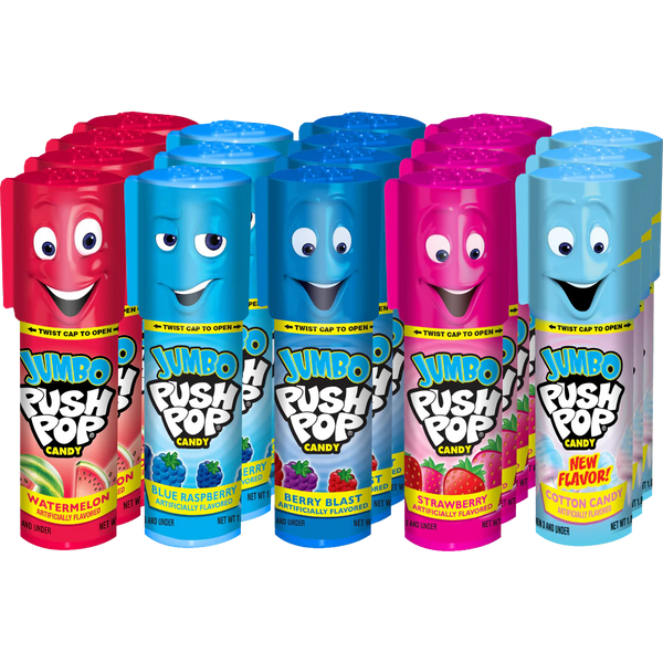 Jumbo Push Pops, Variety Pack, 1.06 oz, 18 ct