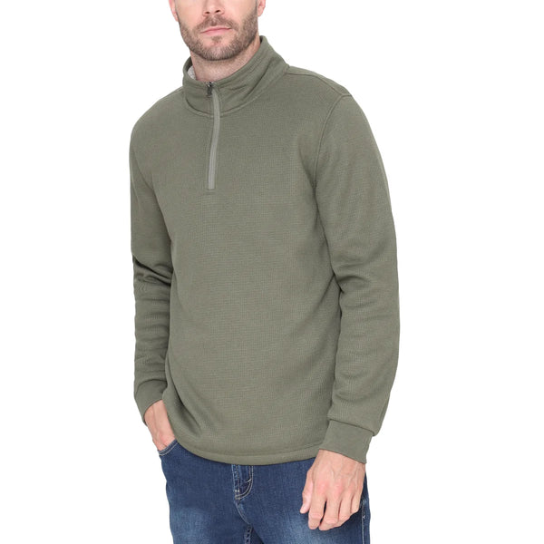 Men’s Fleece Lined Quarter Zip Pullover Top