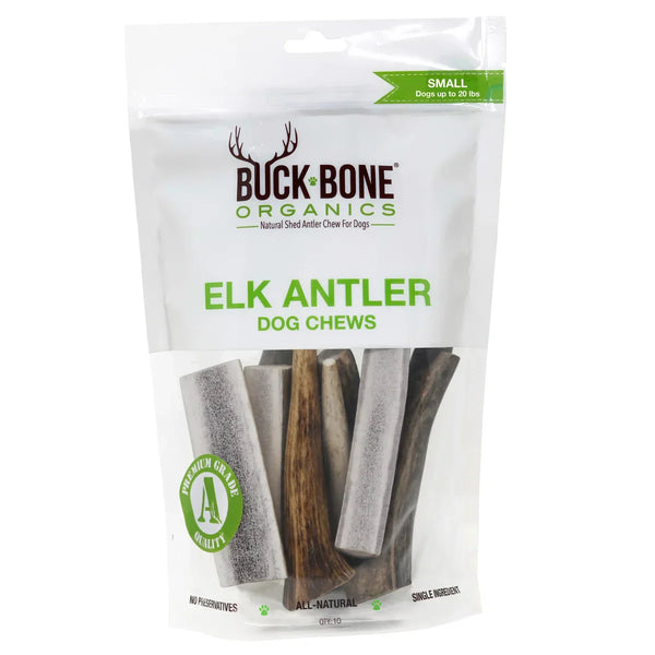 Buck Bone Organics Elk Antler Dog Chews