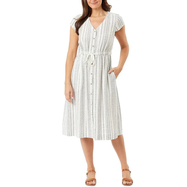 Briggs Ladies' Button Front Linen Blend Dress