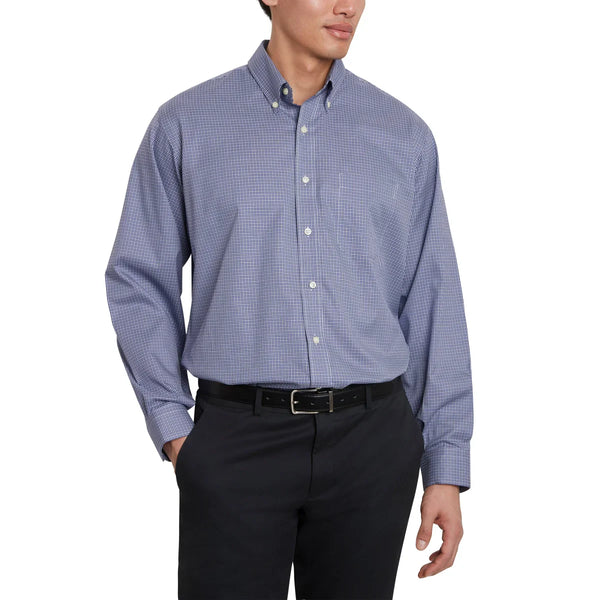 Men’s Traditional Fit Dress Shirt, Navy Dobby