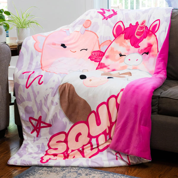 Squishmallows Snuggle Throw Blanket, Assorted Designs