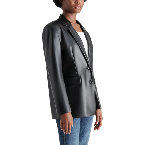 Ladies' Faux Leather Blazer