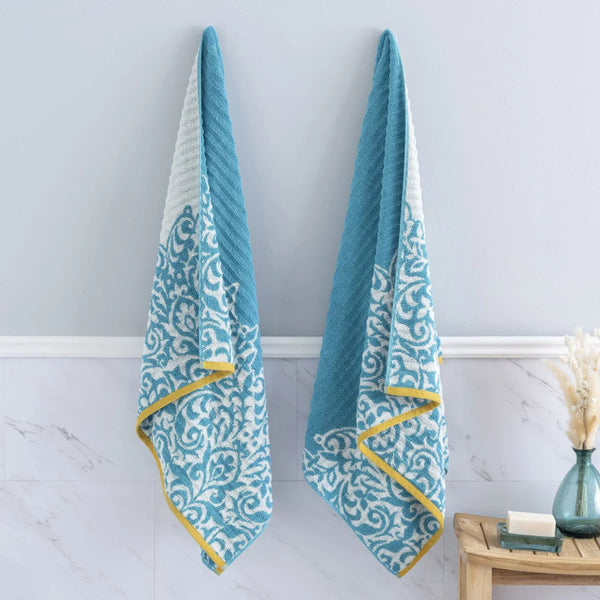 WelHome Jacquard Bath Towels, 2-pack