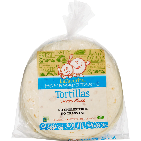 Flour Tortillas, Wrap Size, 10-pack, 3 ct