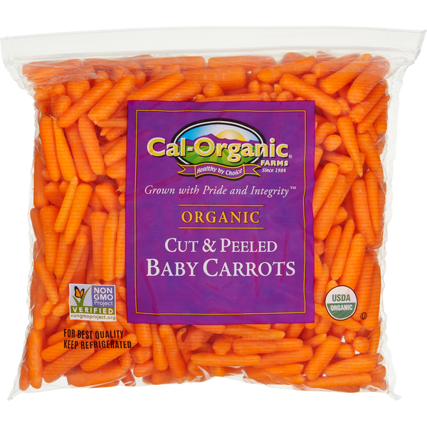 Organic Baby Carrots, Cut & Peeled, 2 lbs, 2 ct