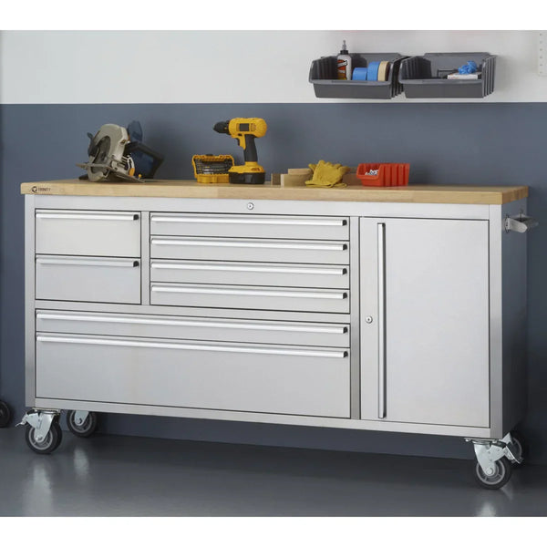 66" Stainless Steel Rolling Workbench