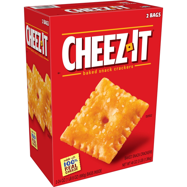 Baked Snack Crackers, Cheddar, 48 oz