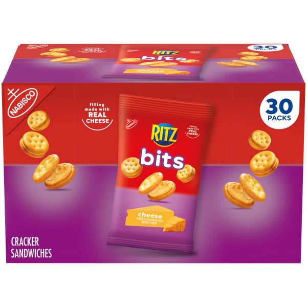 Bits Cracker Sandwiches, Cheese, 1.5 oz, 30 ct