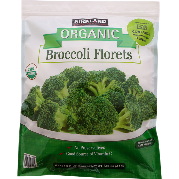 Organic Broccoli Florets, 1 lb, 4 ct