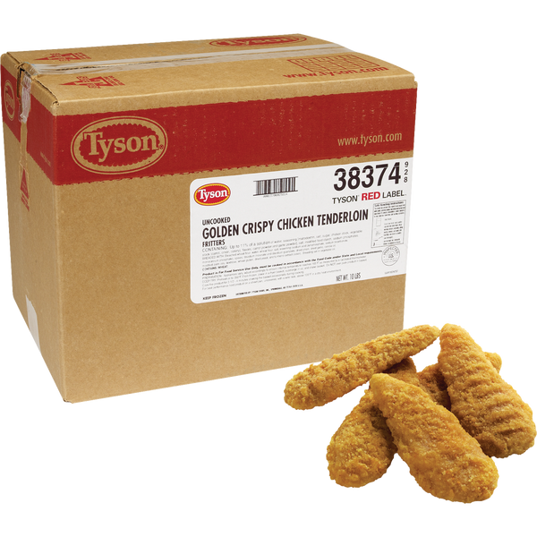 Red Label Golden Crispy Chicken Tenderloins, Uncooked, 10 lbs