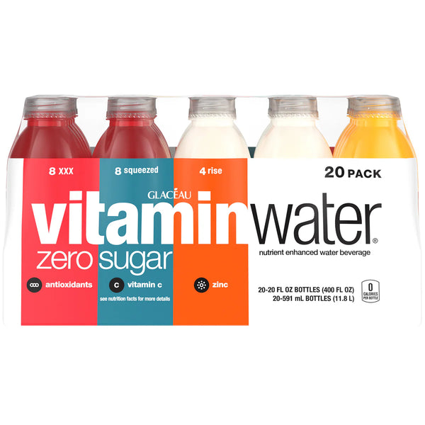 Vitaminwater Zero, Variety Pack, 20 fl oz, 20 ct