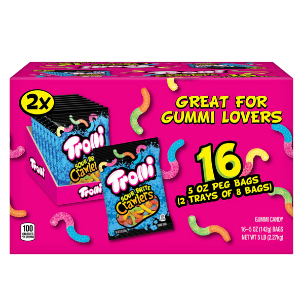 Trolli Sour Brite Crawlers Candy, 5 oz, 16 ct