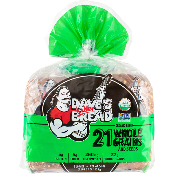 Organic Bread, 21 Whole Grains, 27 oz, 2 ct