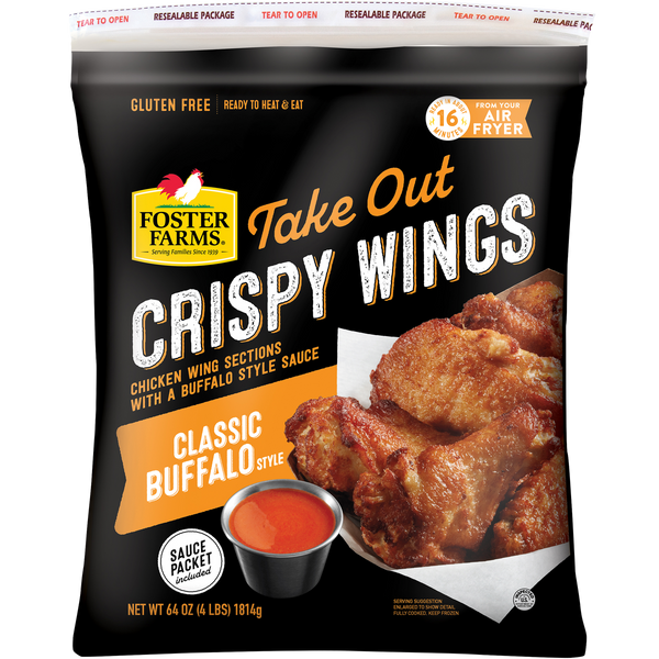 Take Out Crispy Chicken Wings, Classic Buffalo, 4 lbs