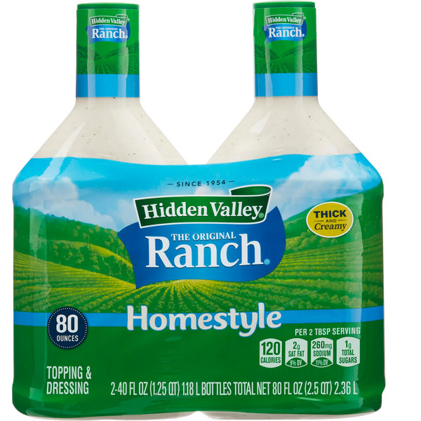 Valley Ranch Homestyle Dressing and Topping, 40 fl oz, 2 ct